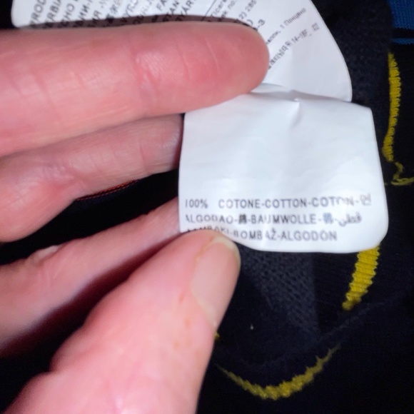 Benetton noticeable stripes sweater / Women Large/ 100% cotton /  long sleeves - Picture 9 of 10